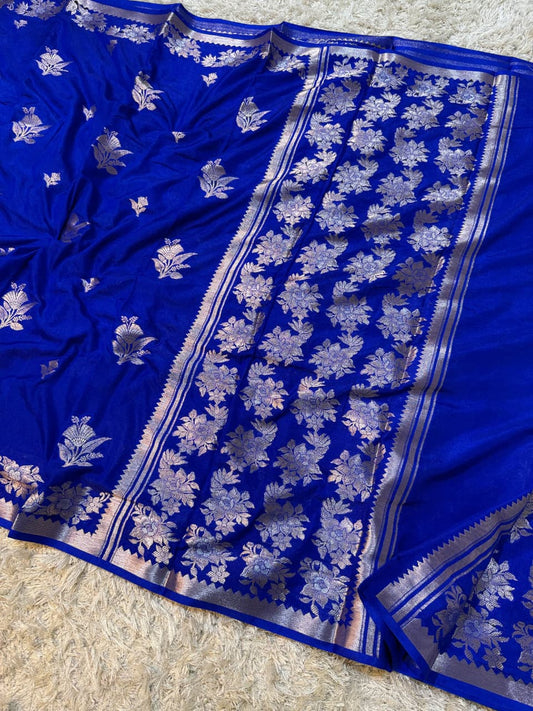 Banarasi Georgette Silk Sona rupa weaving border Saree