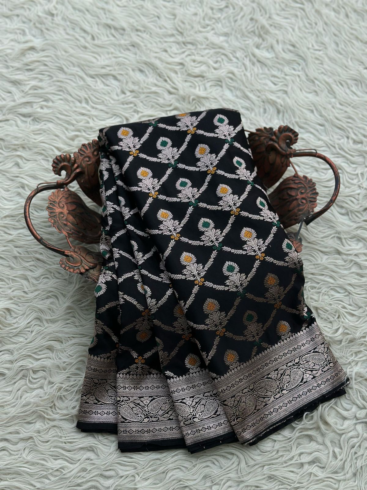 Banarasi Mashru Silk Resham zari Work Saree.