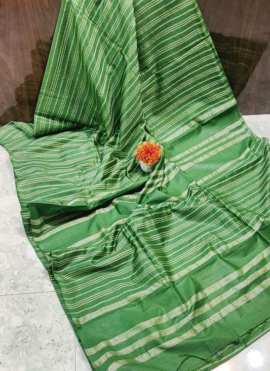 Bhagalpuri Cotton Stripe weaving Saree