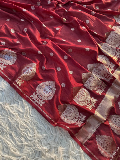 Banarasi Mango Silk Saree With Blouse