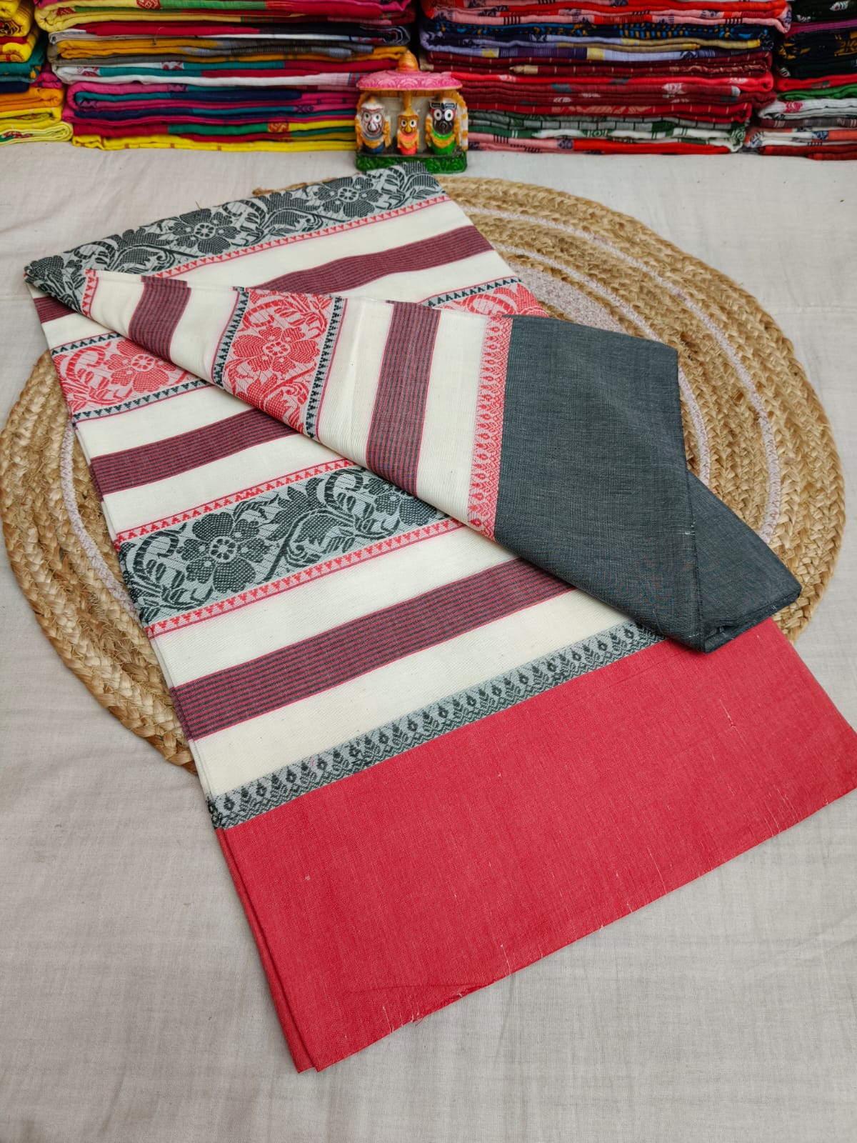 Pure Cotton Saree with Blouse.