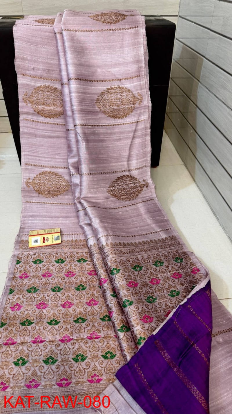 Pure Banarasi Handloom Dupion Raw Silk Saree