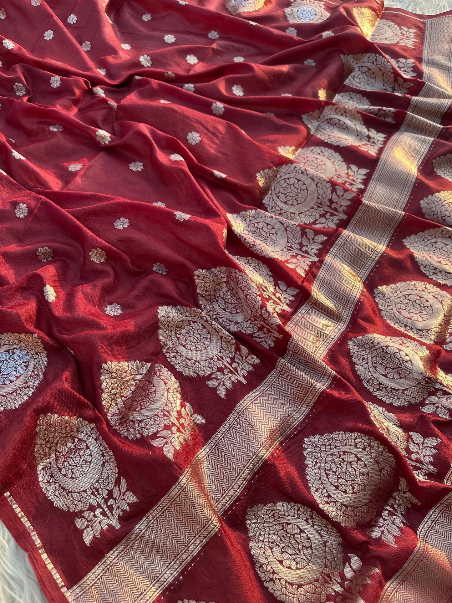 Banarasi Mango Silk Saree With Blouse