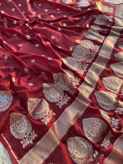 Banarasi Mango Silk Saree With Blouse