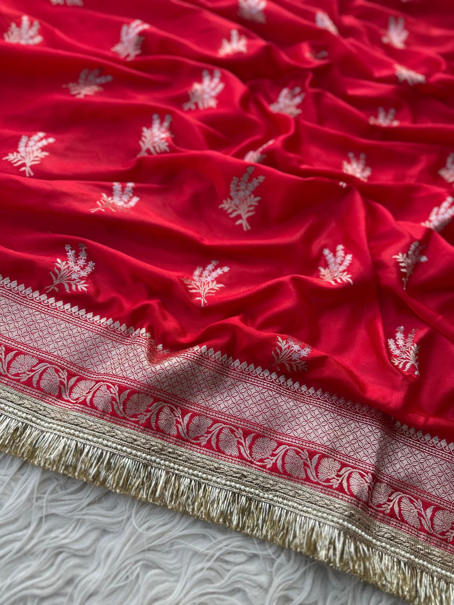 Banarasi Mashru Silk Resham zari minakari Work Saree