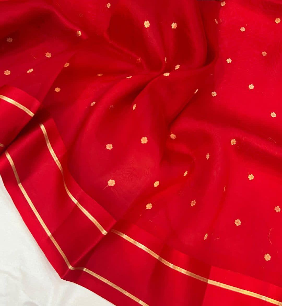 Banarasi Kora Organza Silk Saree With Blouse