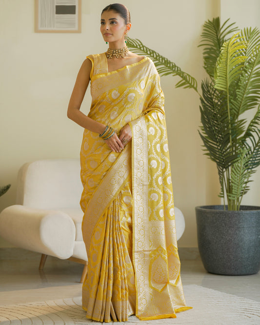 Banarasi Mashru Silk Saree With Zari work