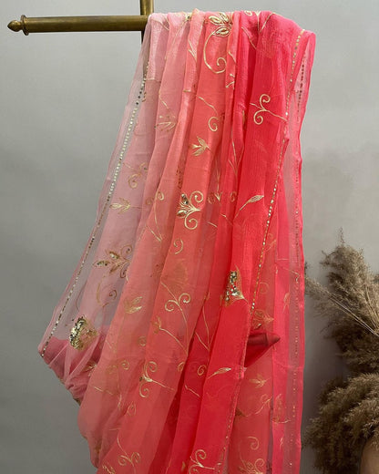 Pure Diamond Chiffon  Handwork Saree