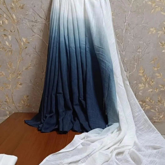 Pure Cotton Linen Saree with Blouse