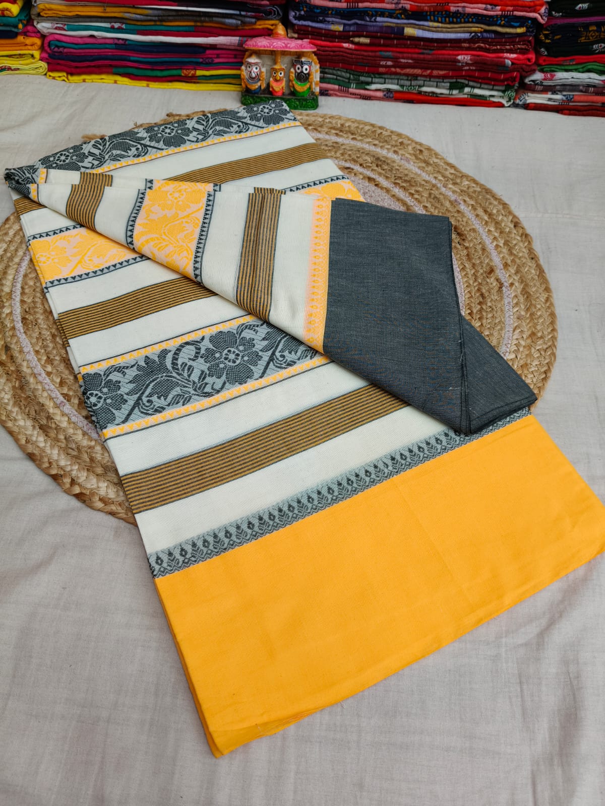 Pure Cotton Saree with Blouse.