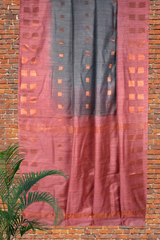 Bhagalpuri Cotton Self zari weaving Saree