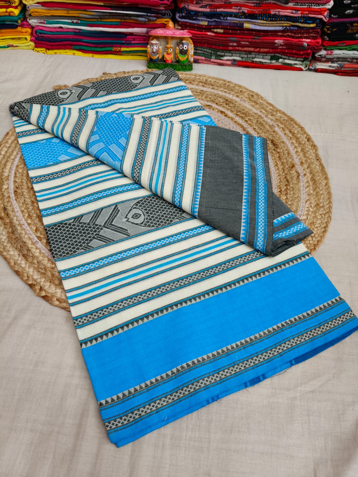Pure Cotton Saree with Blouse.