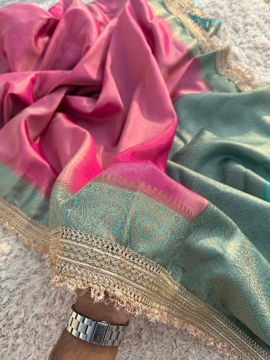 Banarasi Tissue lace Work Soft Silk Saree.