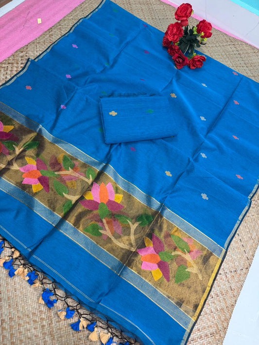 Pure Muslin Jamdani Unstitch Suit.