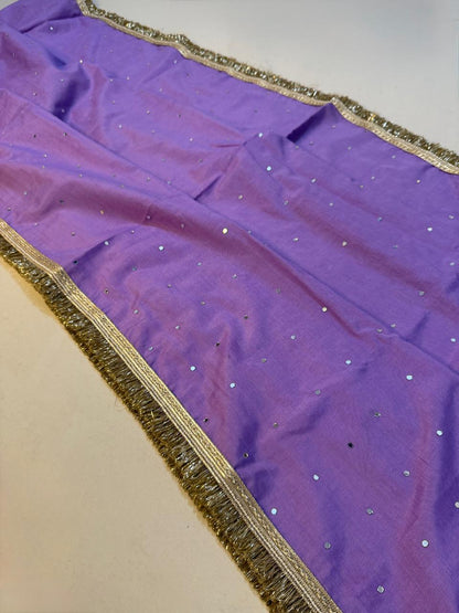 Banarasi Cotton Very soft Silk Saree with Mirror and Lace Work
