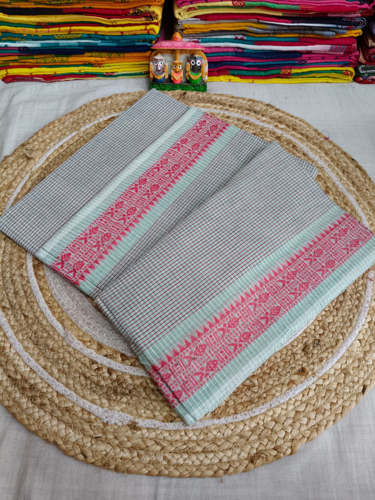 Pure Cotton Saree with Blouse.