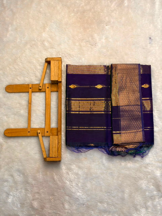 Pure Maheshwari Handloom Silk Saree.