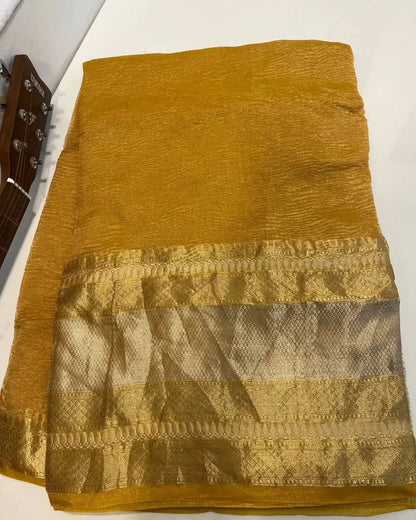 Banarasi Tissue Crush Soft Silk Saree