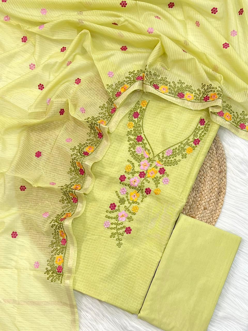 Beautiful Banarasi Kota Silk Unstitched Suit