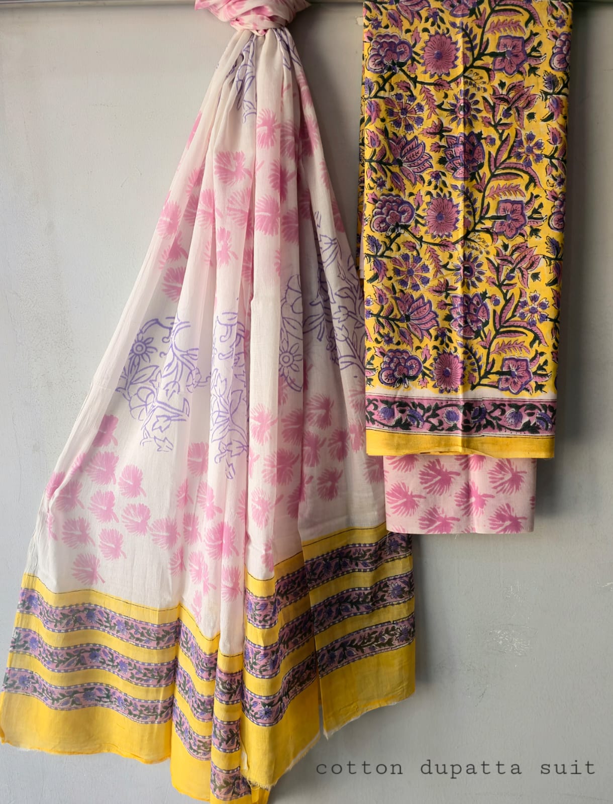 Pure Cotton Hand Block Printed Unstitched Suits.