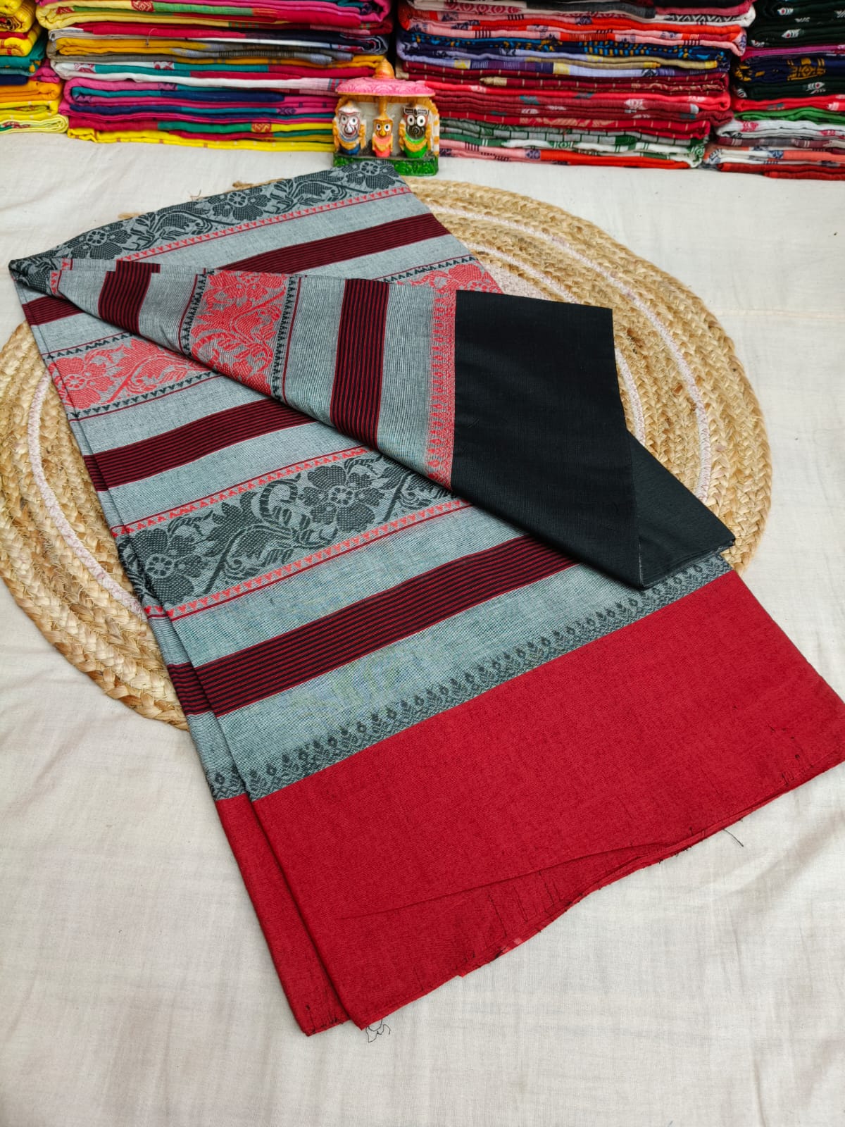 Pure Cotton Saree with Blouse.