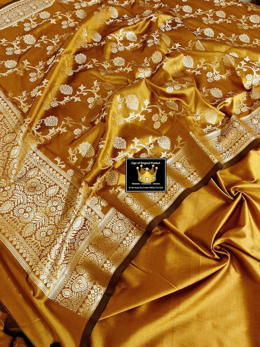 Banarasi Zari Work Unstitched Suit with Dupatta