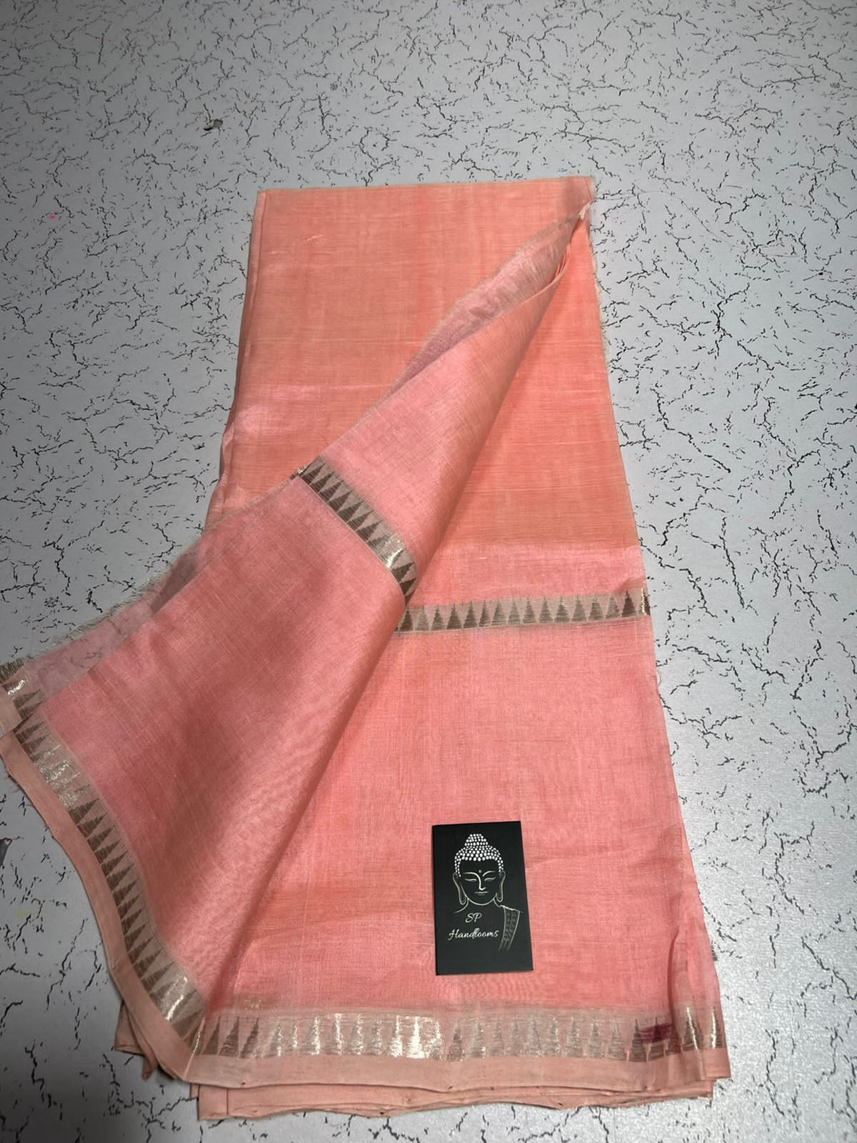 Pure Cotton Silk Mangalagiri Saree With Running Blouse .