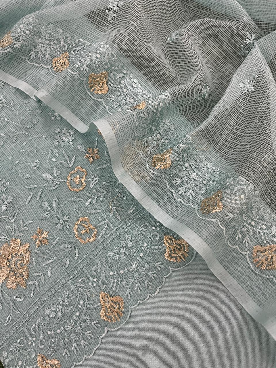 Beautiful  Banarasi Kota Silk Unstitched Suit