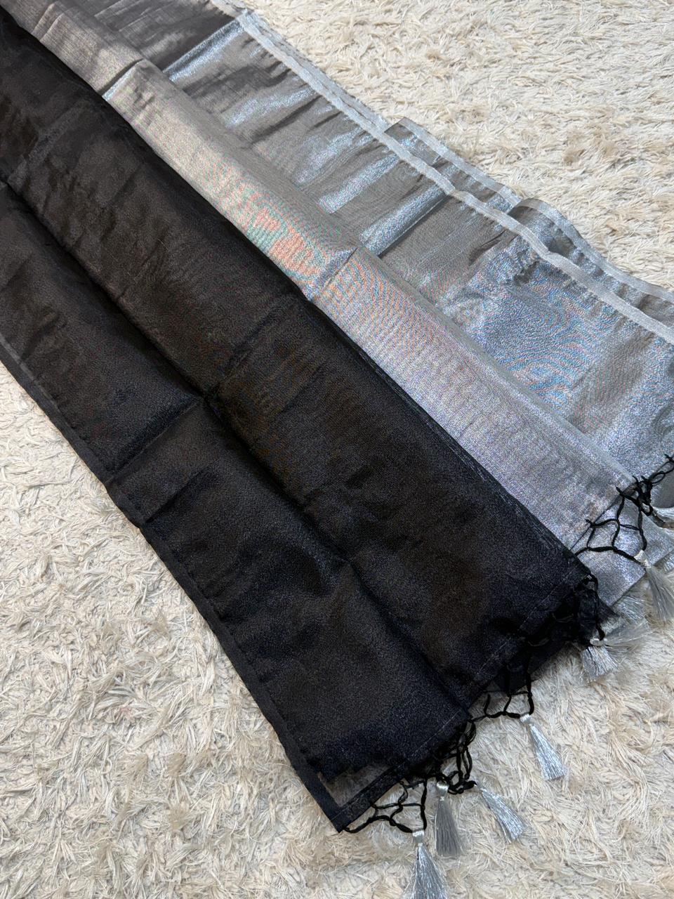 Banarasi Glass Tissue Silk Saree.