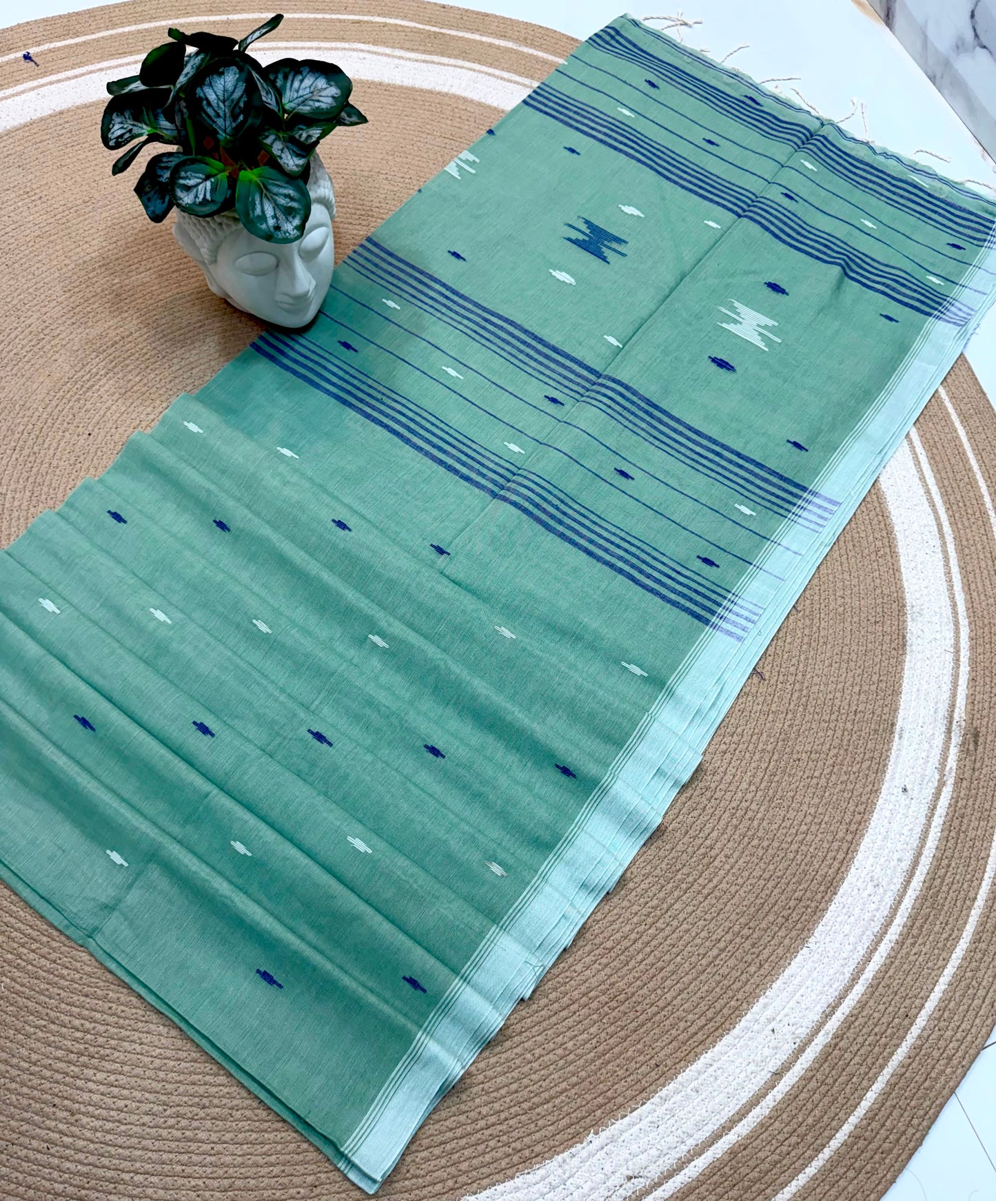 Pure Cotton Saree with Blouse.