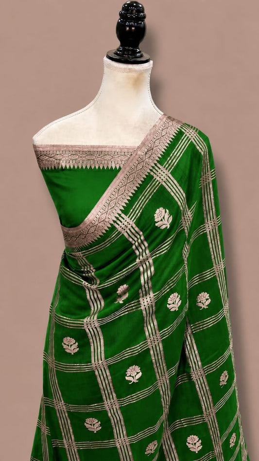Raw Mango Katan Banarasi Soft Silk Saree.