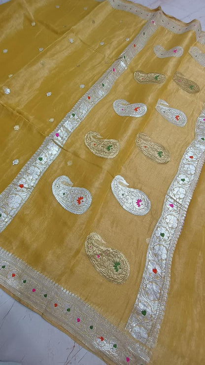 Pure Banarasi Handloom Tissue Silk Saree.