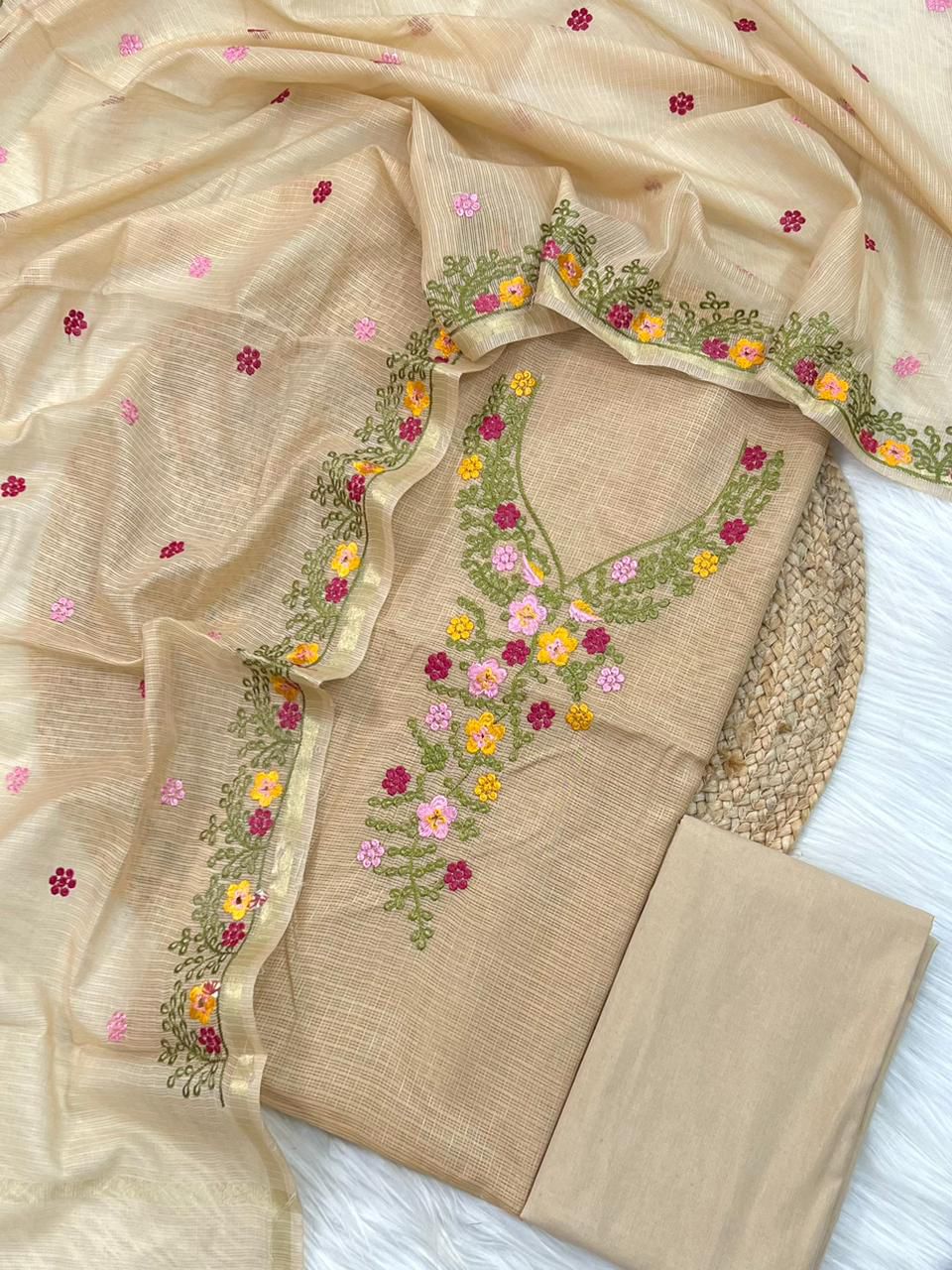 Beautiful Banarasi Kota Silk Unstitched Suit