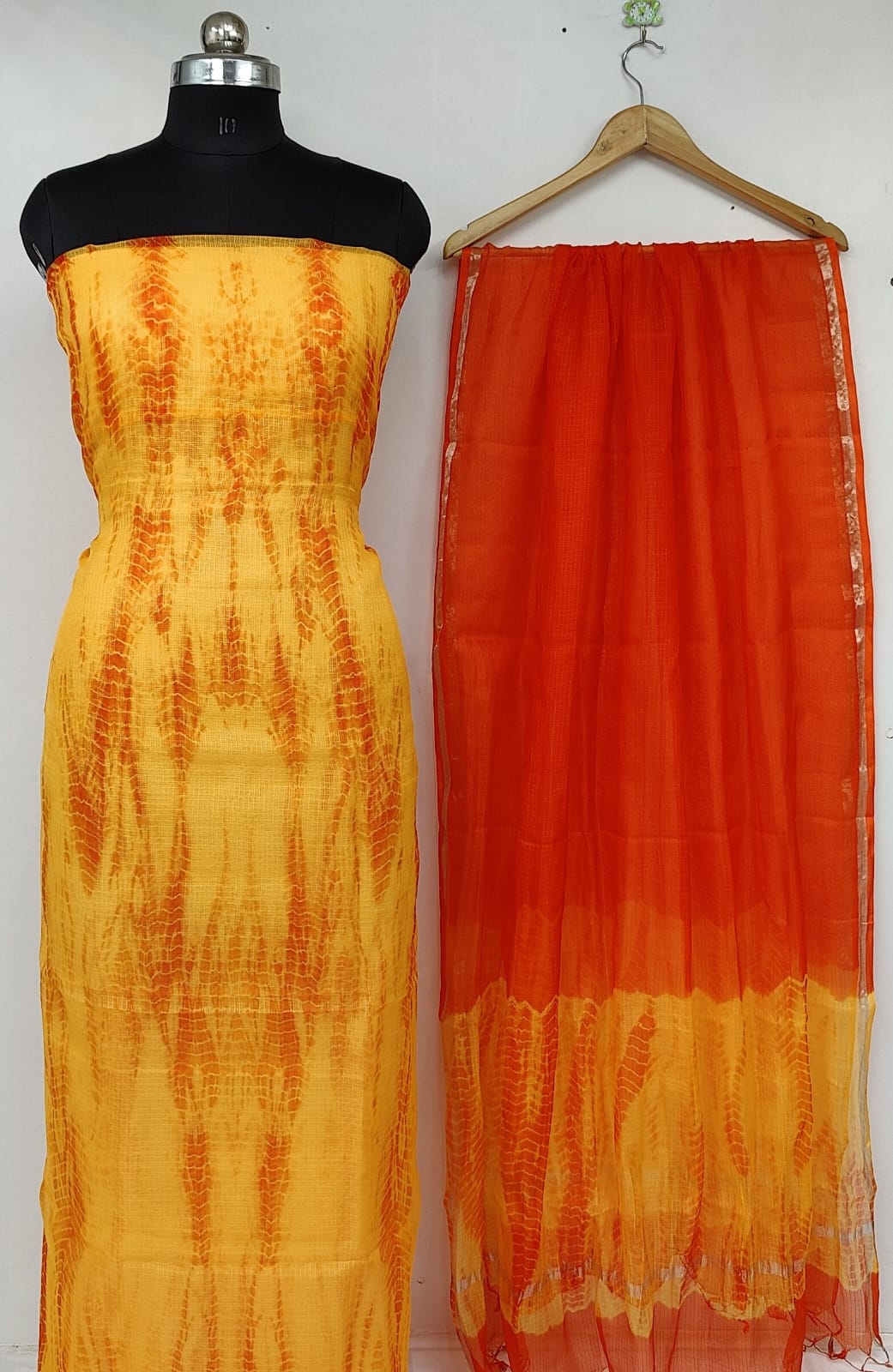 Pure Kota Doriya Silk Unstitched suit.
