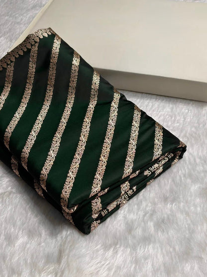 Banarasi Handloom Katan Mashru Silk Saree.