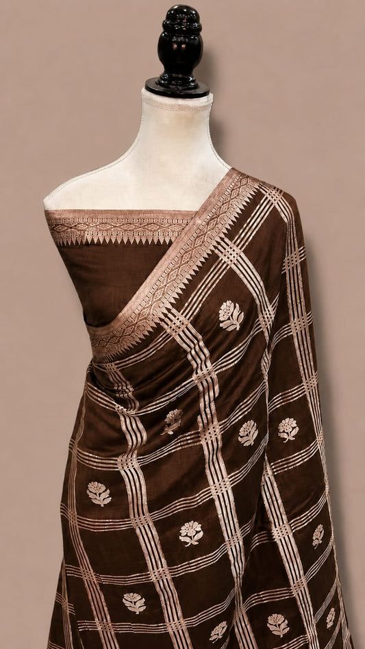 Raw Mango Katan Banarasi Soft Silk Saree.