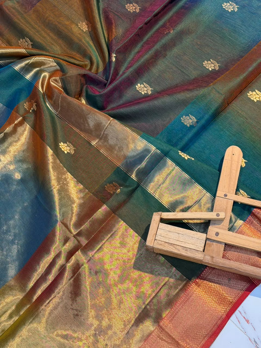Pure Maheshwari Handloom Silk Saree.