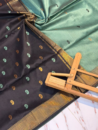 Pure Maheshwari Handloom Silk Saree.