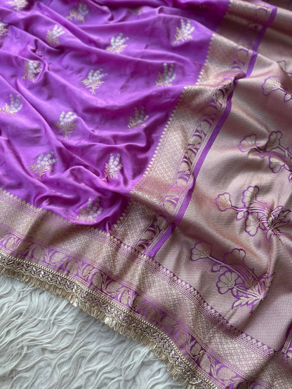 Banarasi Mashru Silk Resham zari minakari Work Saree