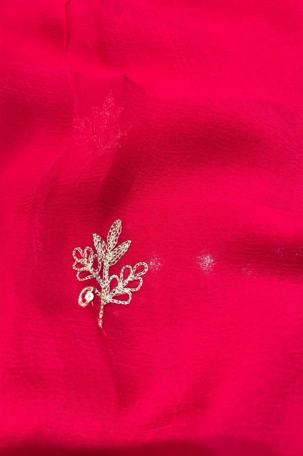 Pure Diamond Chiffon Hand Work Saree.