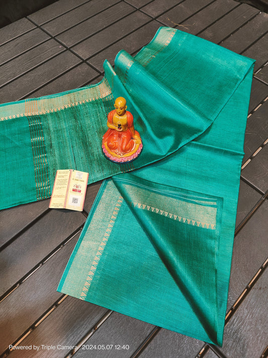 PURE TUSSAR MOONGA SILK SAREE