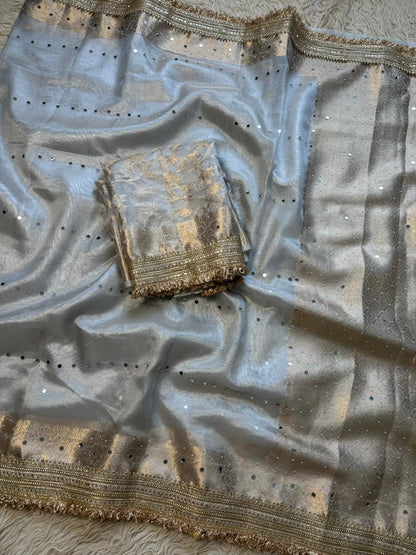 Banarasi maharani  tissue in daimond avtar saree.