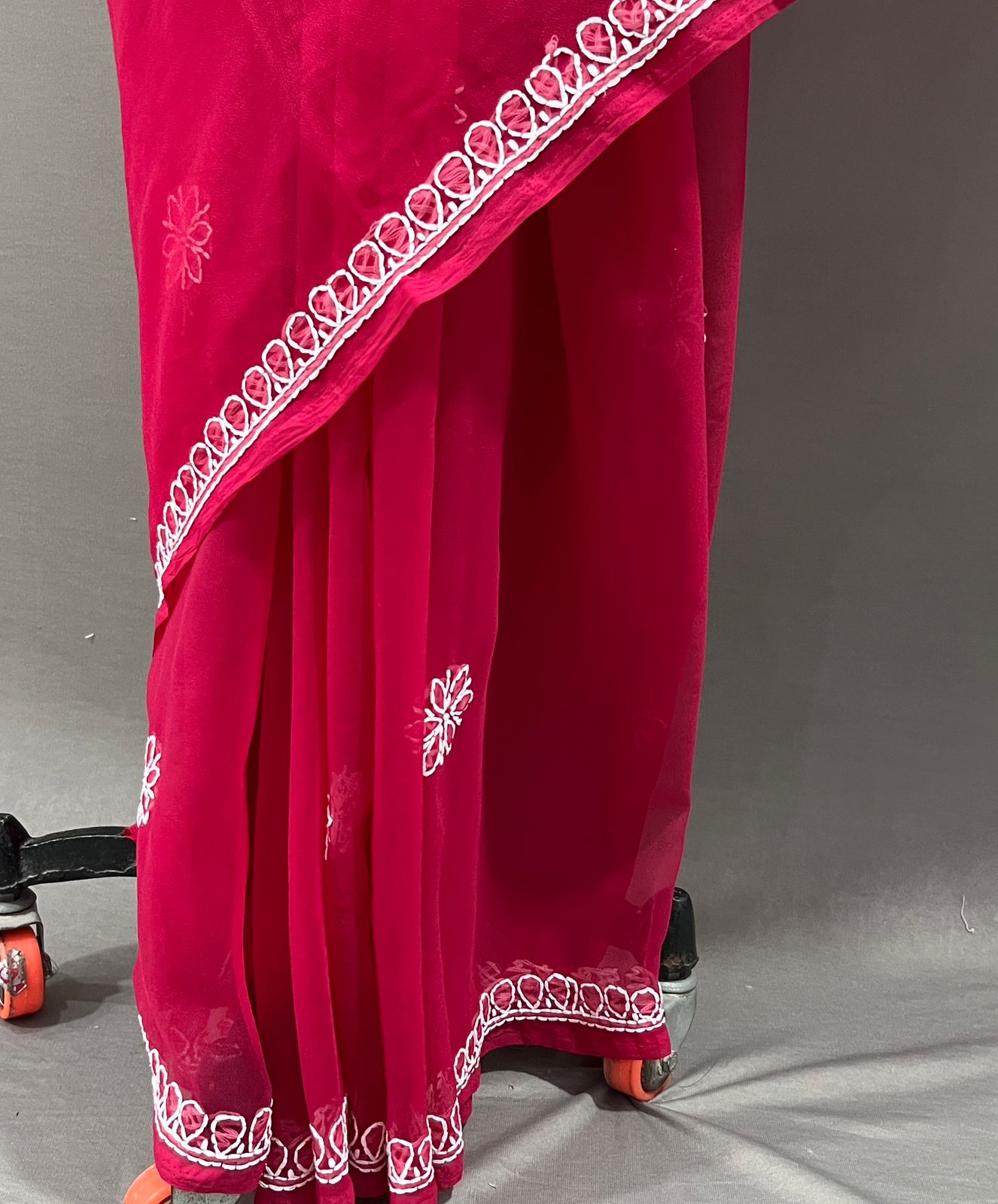 Pure Georgette Chikankari Work Saree
