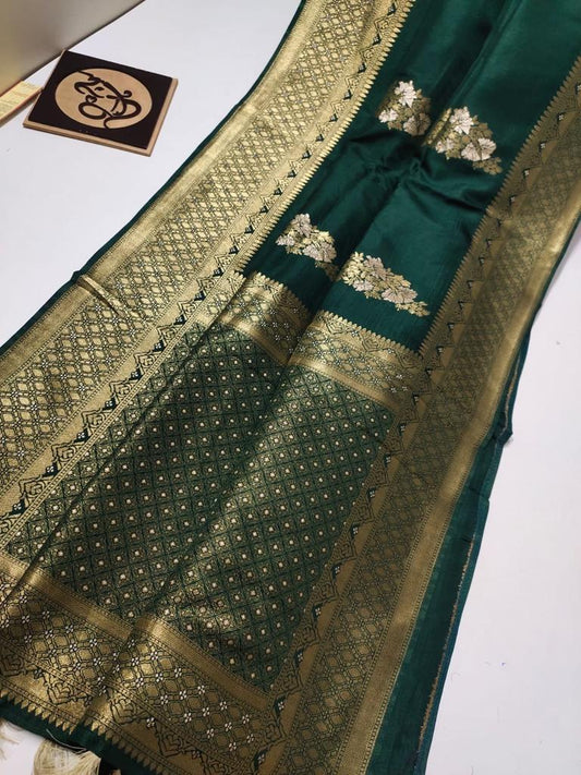 Banarasi Semi Georgette Very soft silk saree Designer Rich pallu