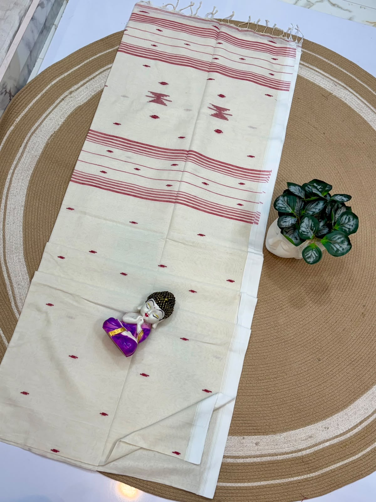 Pure Cotton Saree with Blouse.
