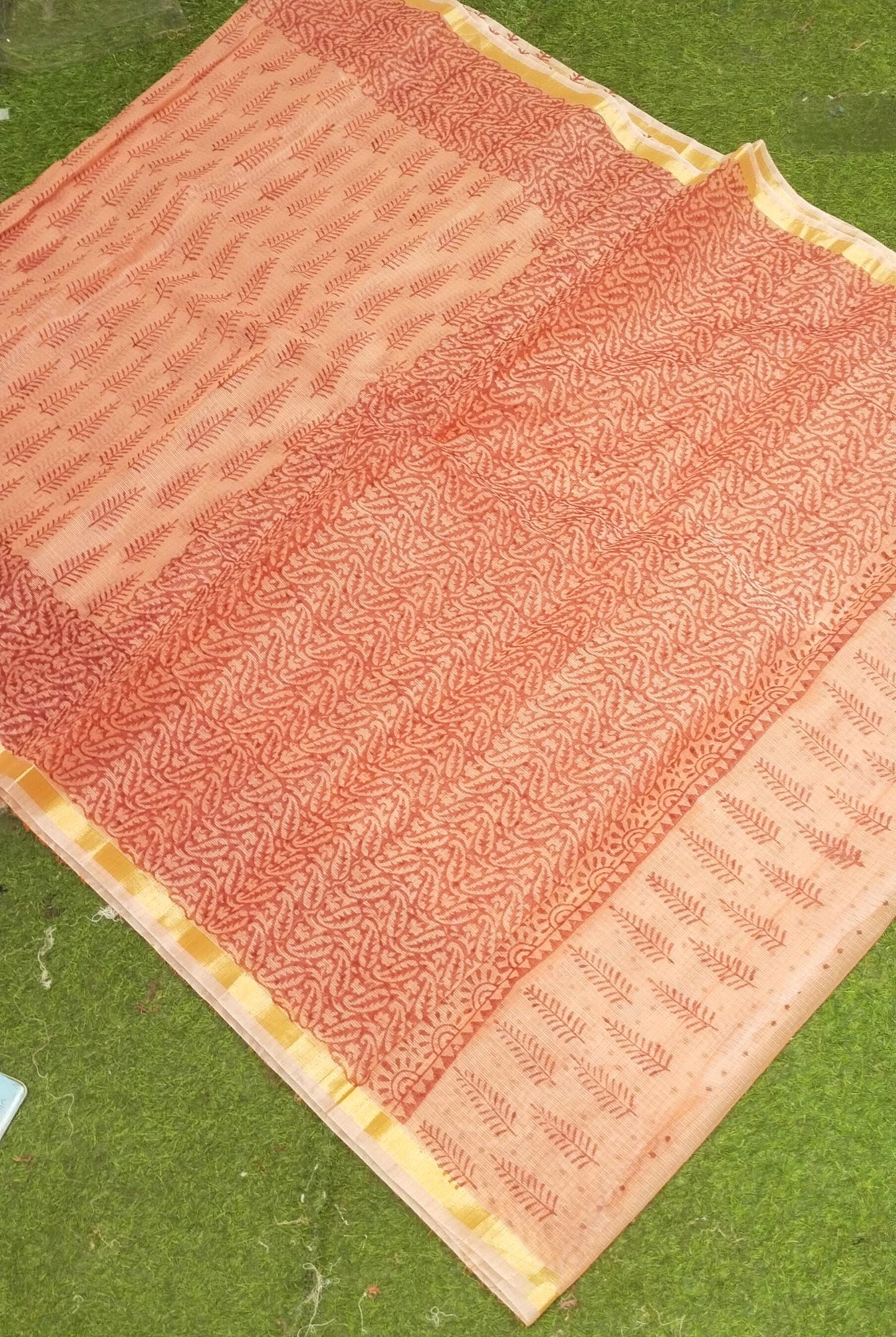 Kota Doria Hand Block Print Sarees