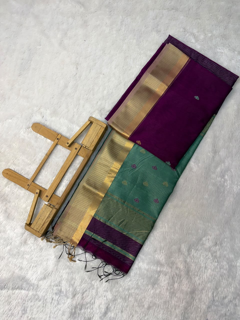 Pure Maheshwari Handloom Silk Saree.