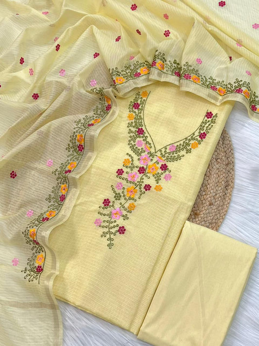 Beautiful Banarasi Kota Silk Unstitched Suit