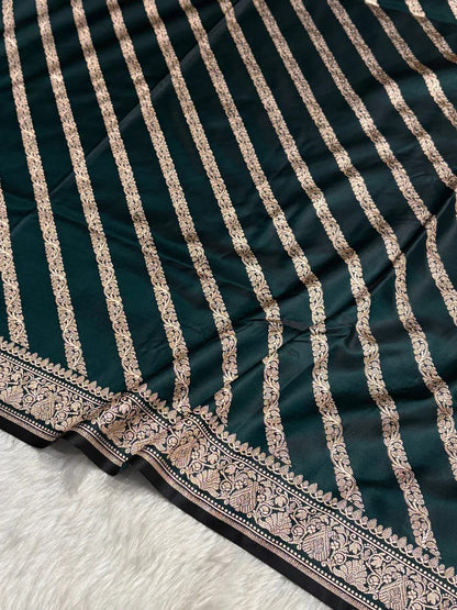 Banarasi Handloom Katan Mashru Silk Saree.