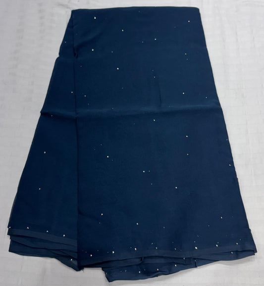 Pure Diamond Chiffon Mukaish Work Saree.